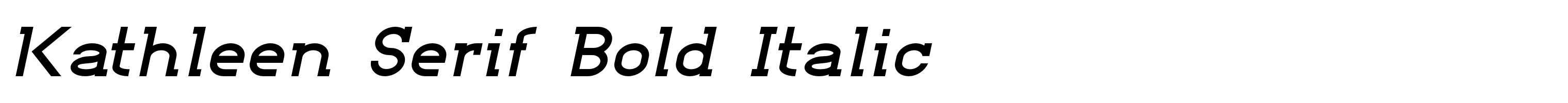 Kathleen Serif Bold Italic